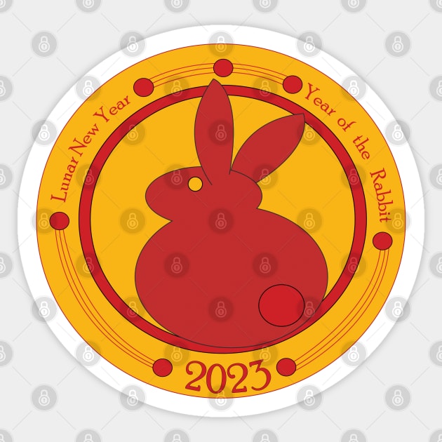 Lunar New Year of the Rabbit Sticker by DickinsonDesign